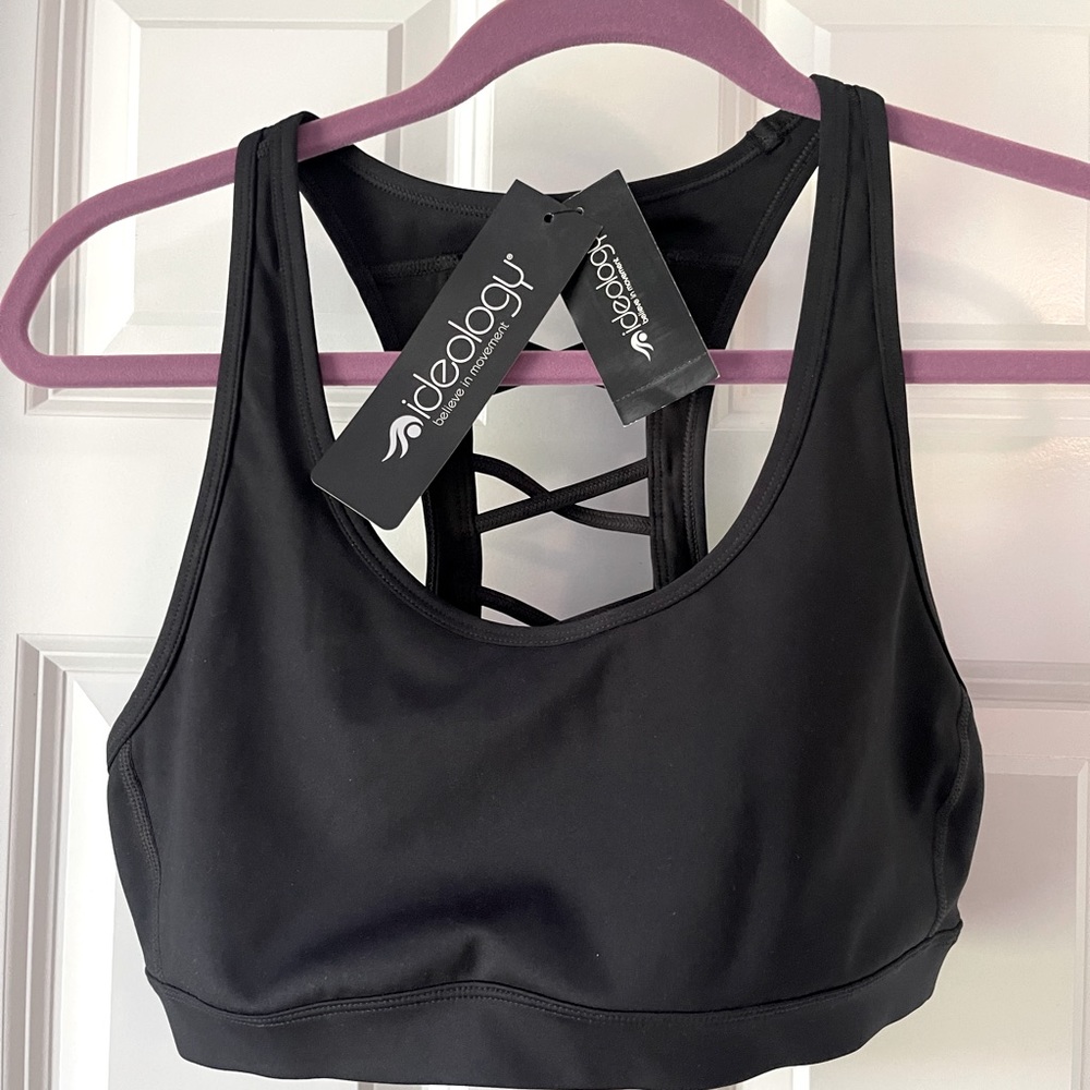 BRAND NEW! Never worn! Ideology black sports bra.